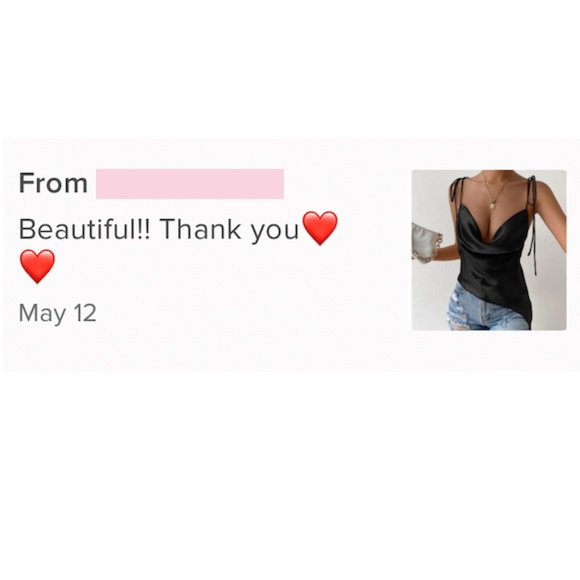 Black Glamorous Cowl Neck Ties Straps Camisole Top Satin - Picture 9 of 10